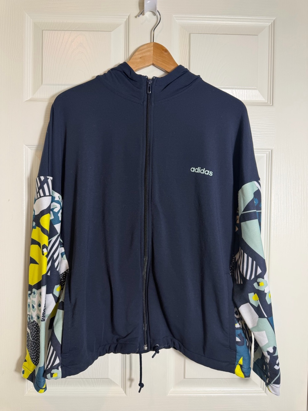 Womens Farm Rio Navy Adidas Zip Hoodie Size Medium
